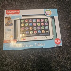 Fisher-Price Light-Up Smart Stages Tablet - White and Blue